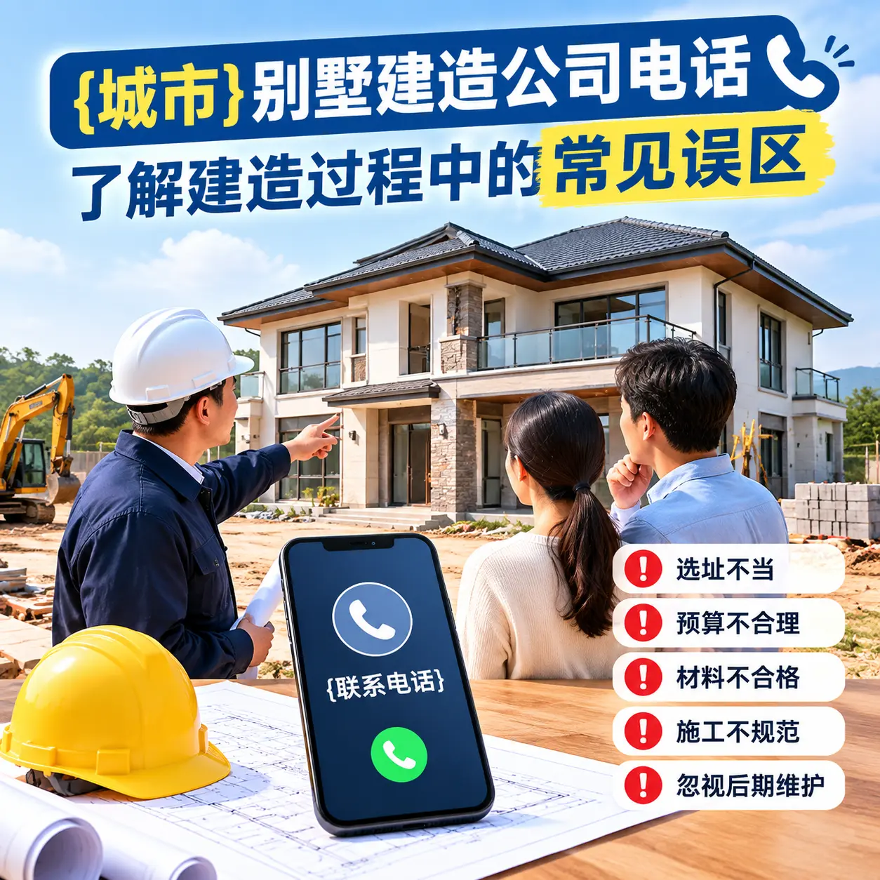 仁怀别墅建造公司电话,了解建造过程中的常见误区