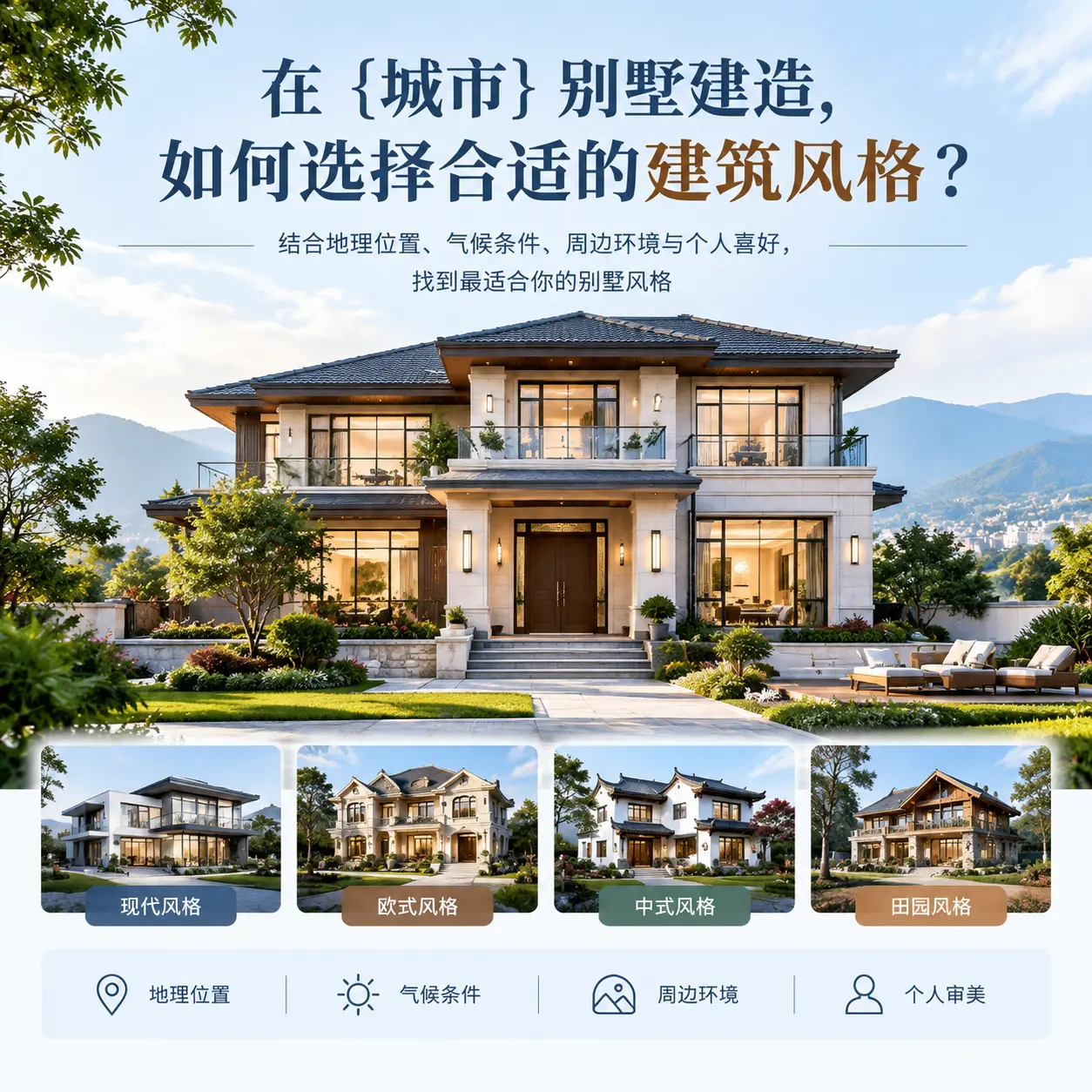 在 仁怀 别墅建造,如何选择合适的建筑风格?